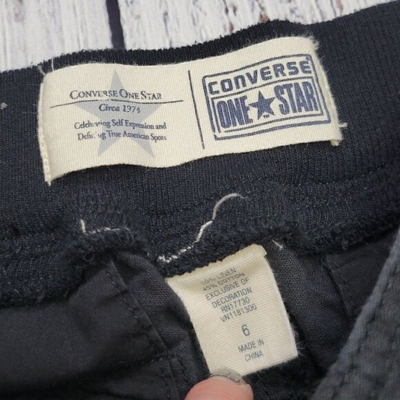 Converse One Star Women's Size 6 Linen & Cotton Cargo Skater Midi Skirt - Picture 6 of 8